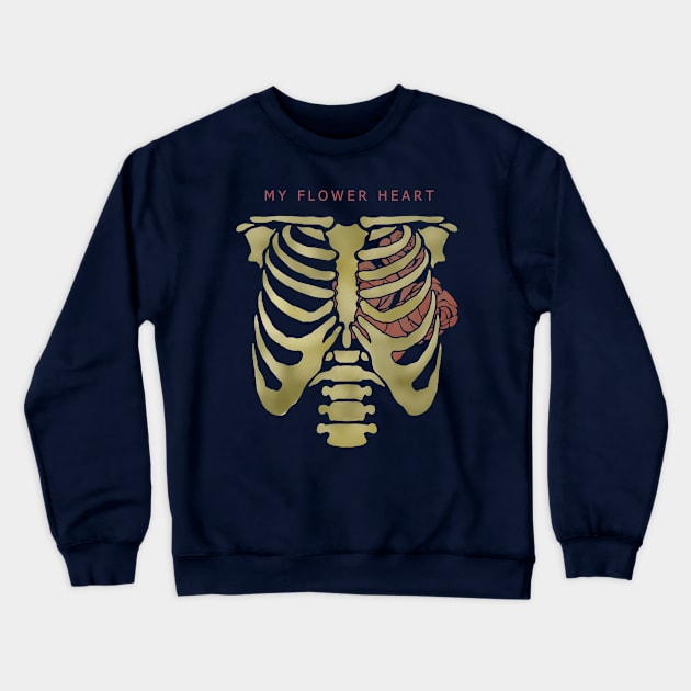 fower heart Crewneck Sweatshirt by amokibo